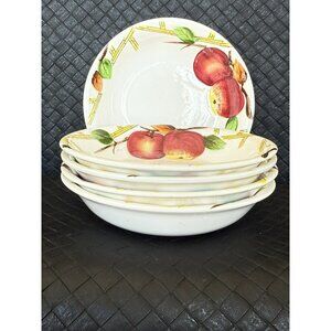 VINTAGE NOLA WARE CRAB APPLE Bowls Set Of 5 6 Inch